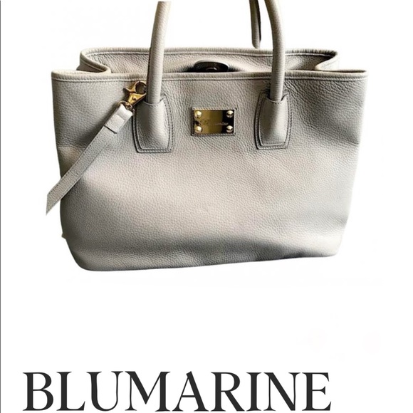 Blumarine Handbags - BLUMARINE 💯 authentic, leather tote bag! Has leather crossbody strap as well.